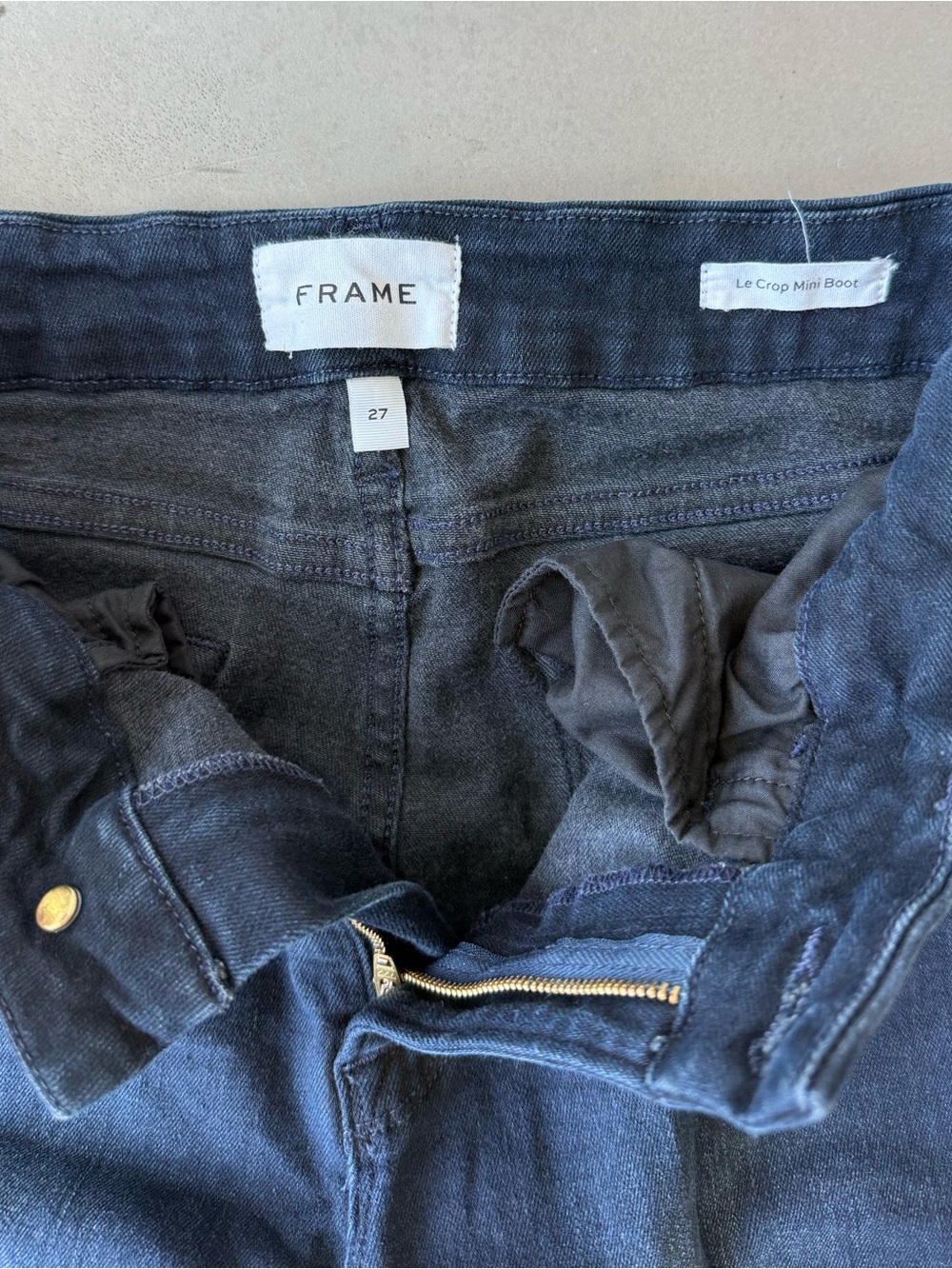 Frame le Crop mini boot dark blue jeans - Picture 4 of 4